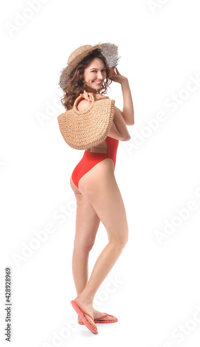 Beautiful young woman in sw...