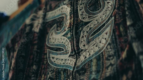 Hand Embroidered Blouses Called Huipil - Worn By Indigenous Maya Women In Antigua, Guatemala. - Close Up Shot photo