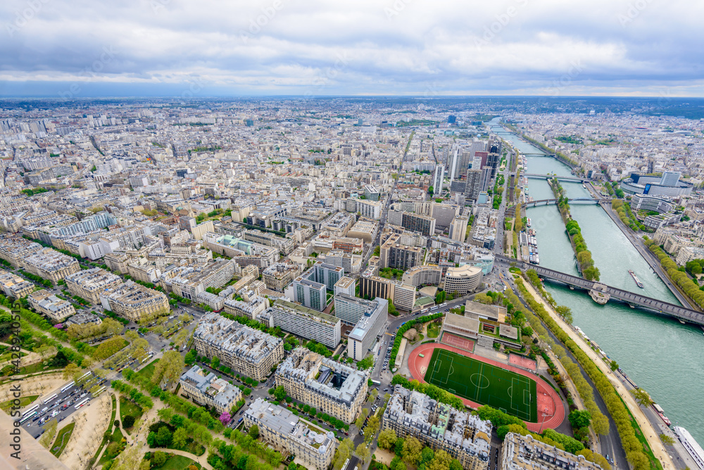 aerial view from eiffel tower