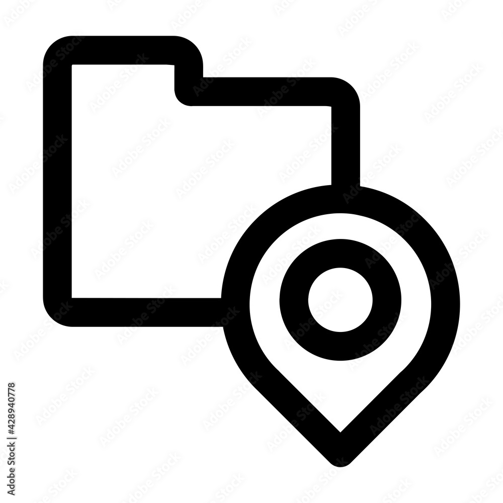 file folder with location icon. file folder illustration. Flat vector icon. can use for, icon design element,ui, web, mobile app. file folder with location icon. file folder illustration. Flat vector icon. can use for, icon design element,ui, web, mobile app.