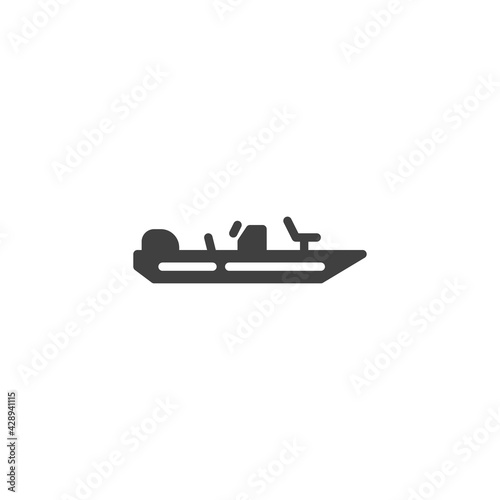 Fishing boat vector icon