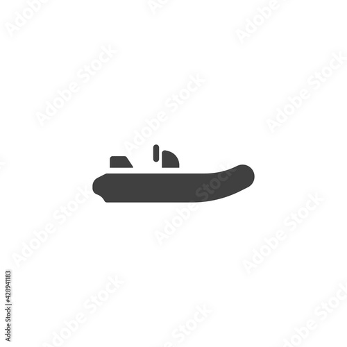 Inflatable boat vector icon