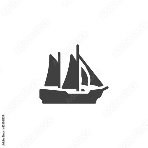 Sailboat vector icon