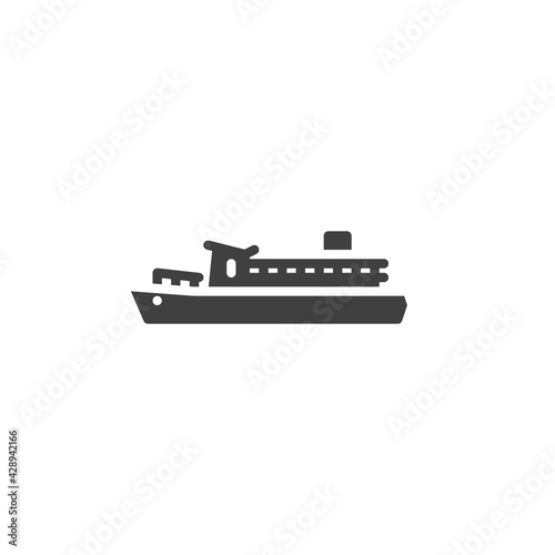 Ferry boat vector icon
