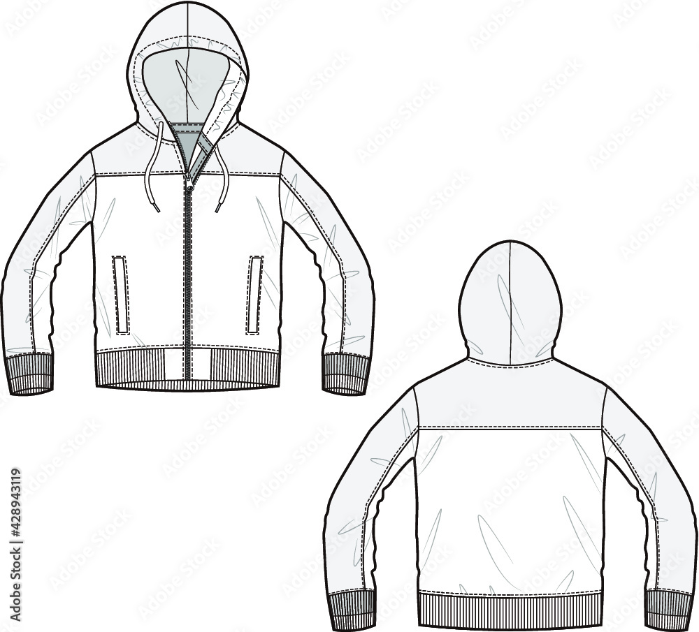 Athleisure set fashion flat sketch template Stock Vector | Adobe Stock