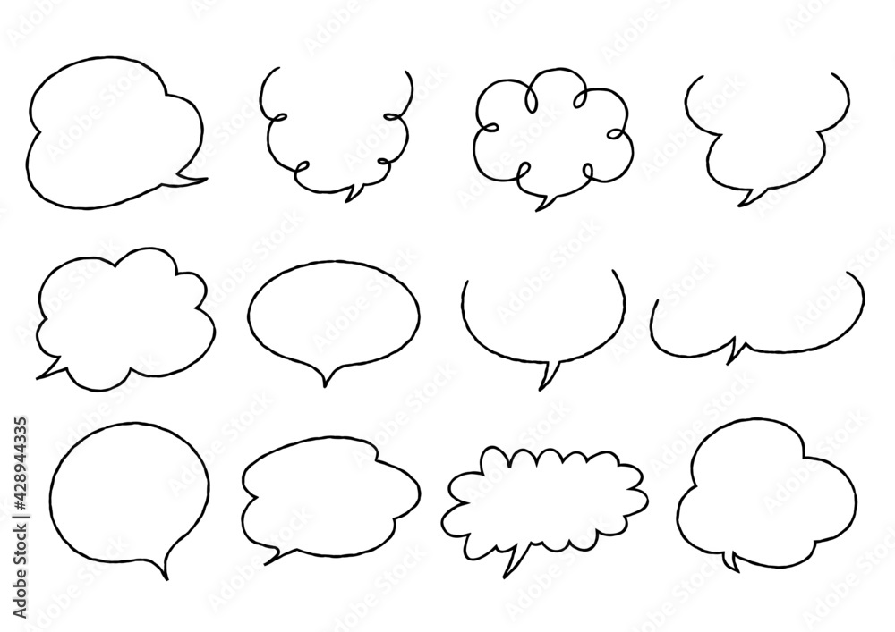 手書き風吹き出し Stock Vector Adobe Stock