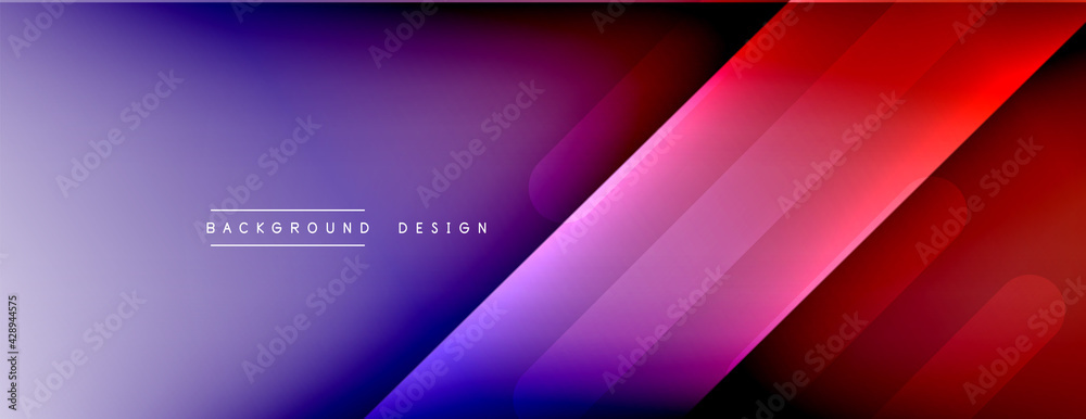 Dynamic lines abstract background. 3D shadow effects and fluid gradients. Modern overlapping forms