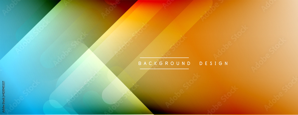 Dynamic lines abstract background. 3D shadow effects and fluid gradients. Modern overlapping forms