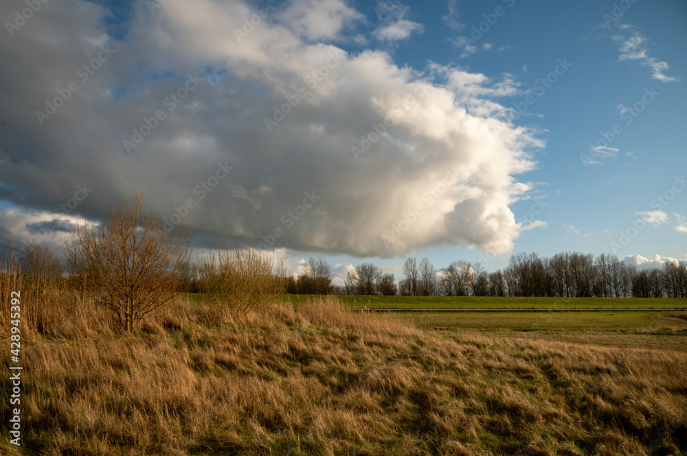 Bewölkter Himmel am Wattenmeer