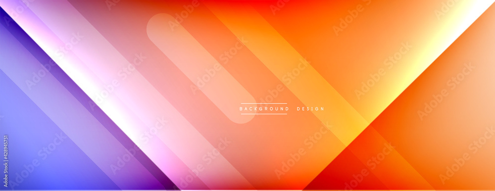 Dynamic lines abstract background. 3D shadow effects and fluid gradients. Modern overlapping forms