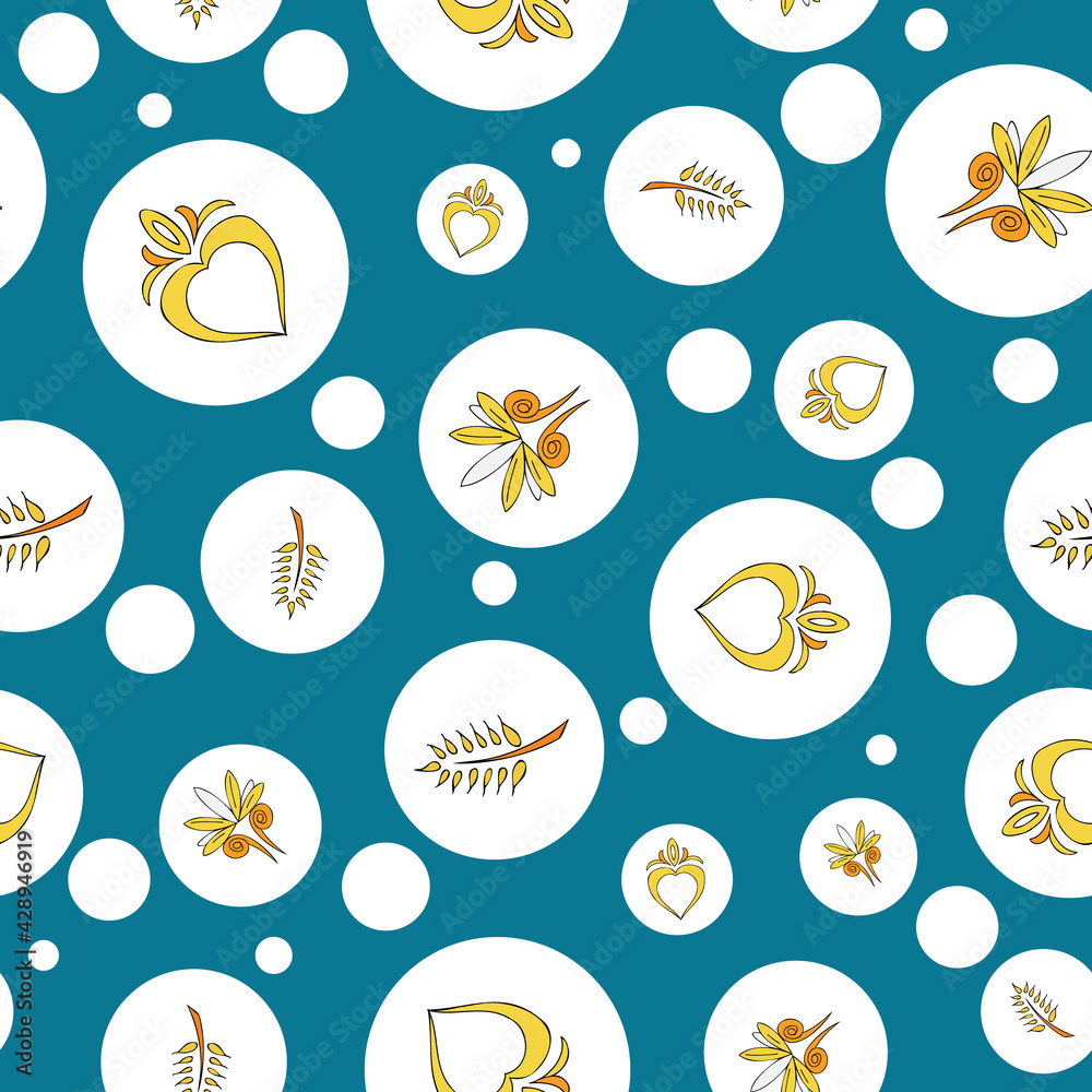 Vector allports blue background Brittany celtic, Breton trational folklore symbols seamless pattern. Seamless pattern background Vector allports blue background Brittany celtic, Breton trational folklore symbols seamless pattern. Seamless pattern background