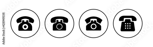 Telephone icon set. phone icon vector.