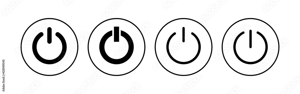 Power icon set. Power Switch Icon. Electric power Power icon set. Power Switch Icon. Electric power