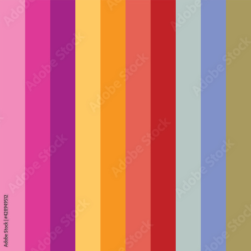 Vector vertical bright colors stripes seamless pattern background. photo
