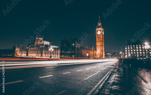Big Ben and House of Parliament at Night, London, United Kingdom