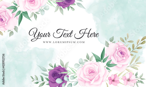 Beautiful pink and purple floral background