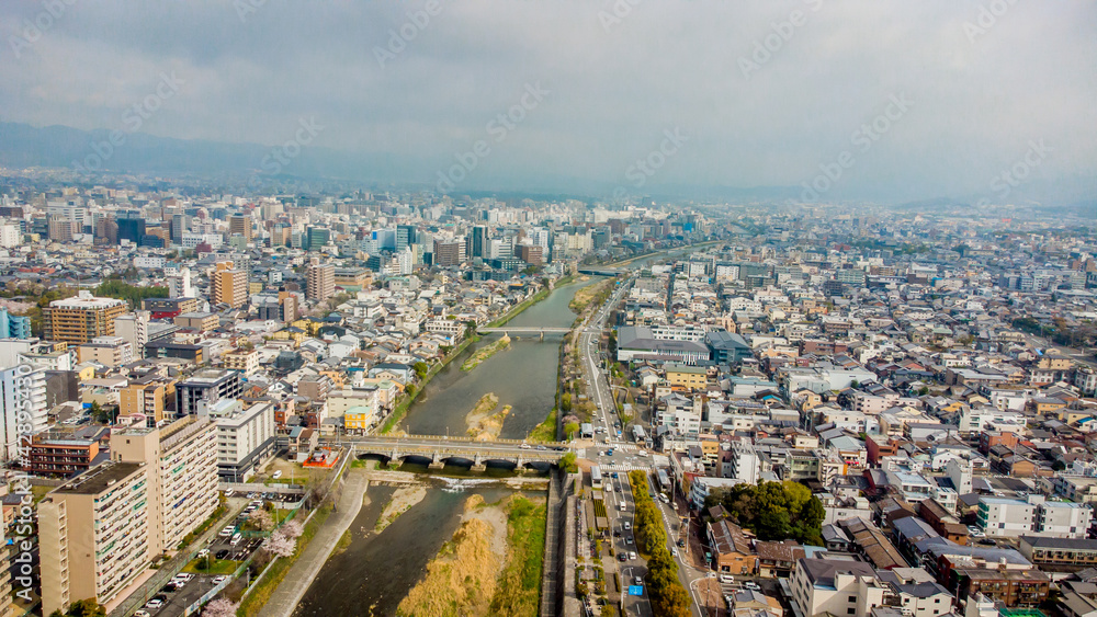 custom made wallpaper toronto digitalSkyline Aerial view in Kyoto