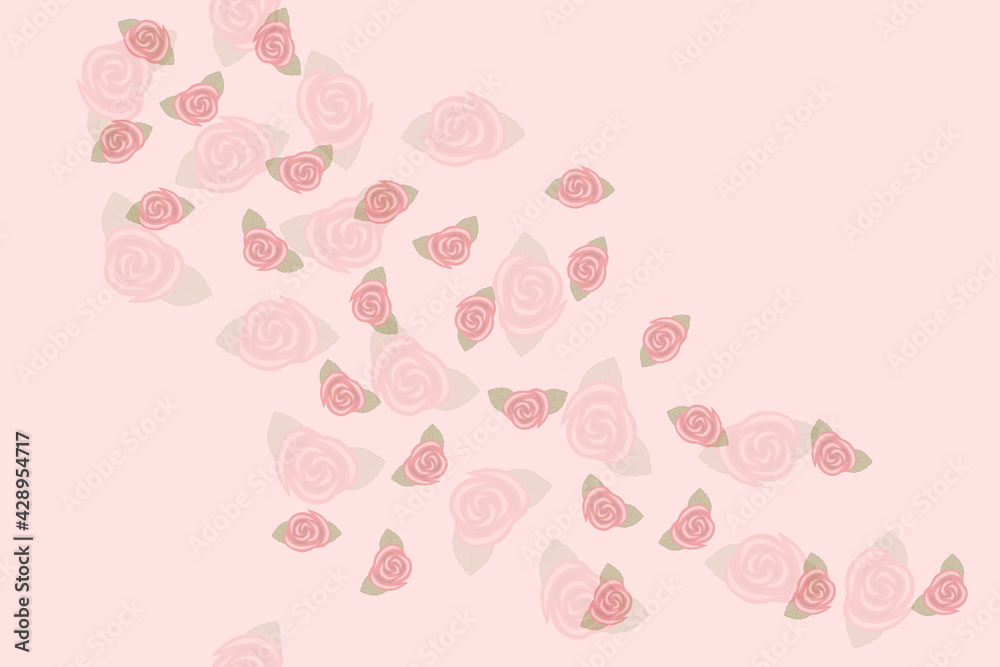 delicate pattern with roses in pastel colors delicate pattern with roses in pastel colors