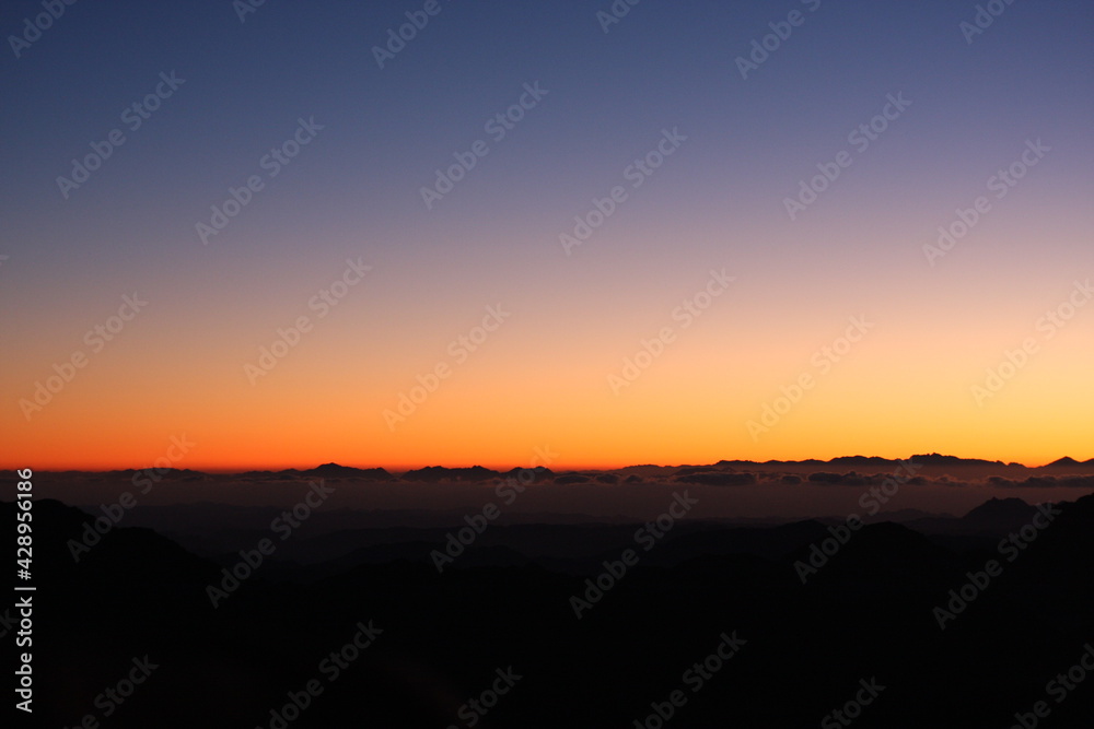 Beautiful colors of the sky after the sunset, natural background