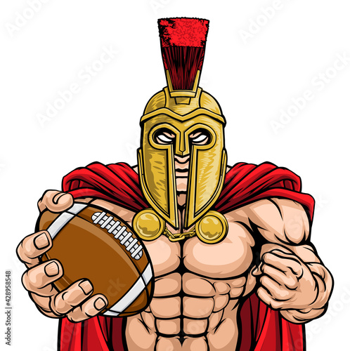 Spartan Trojan American Football Sports Mascot