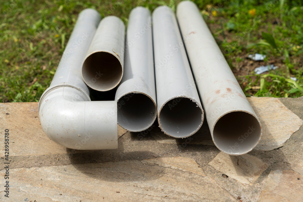 Image of some plastic pipes in an area