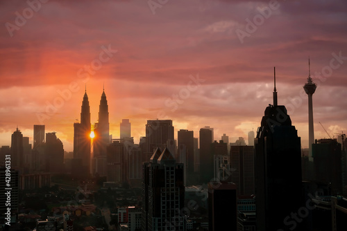 View of downtown Kuala Lumpur city skyline © f11photo