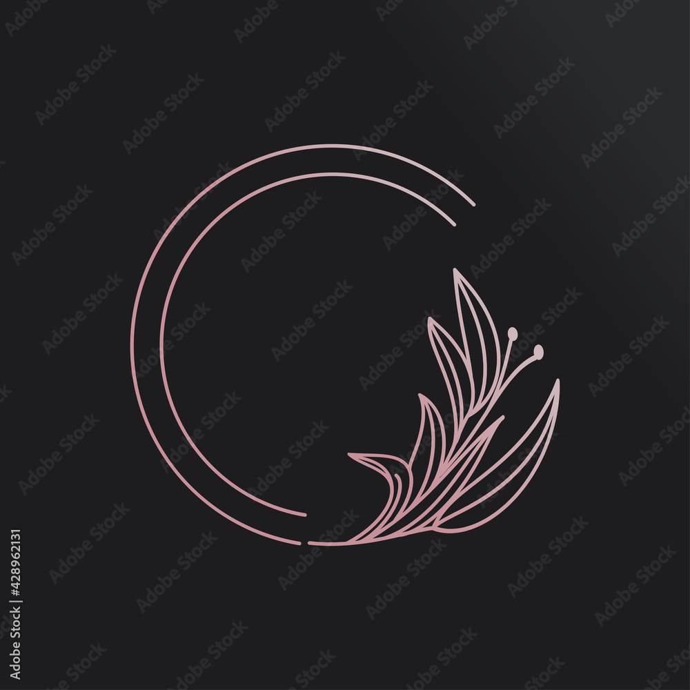 Obraz premium Flower line logo icon vector template.