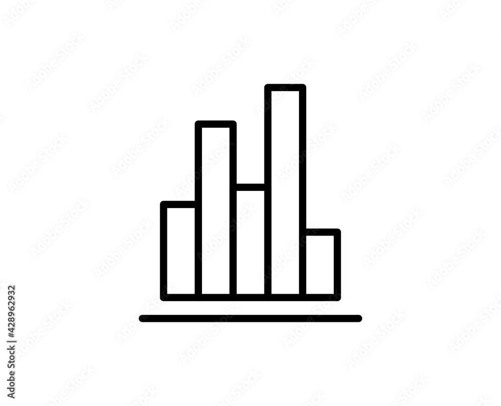 Graph chart line icon
