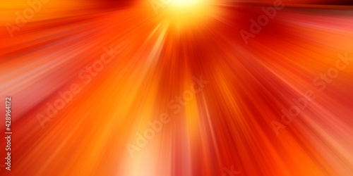 Orange and red sunbeam burst of light 