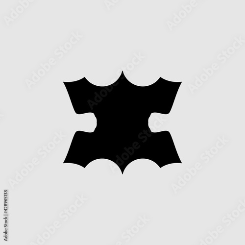Rorschach Test flat icon. Simple style psychological test poster design background symbol. Logo design element. T-shirt printing. Vector for sticker.