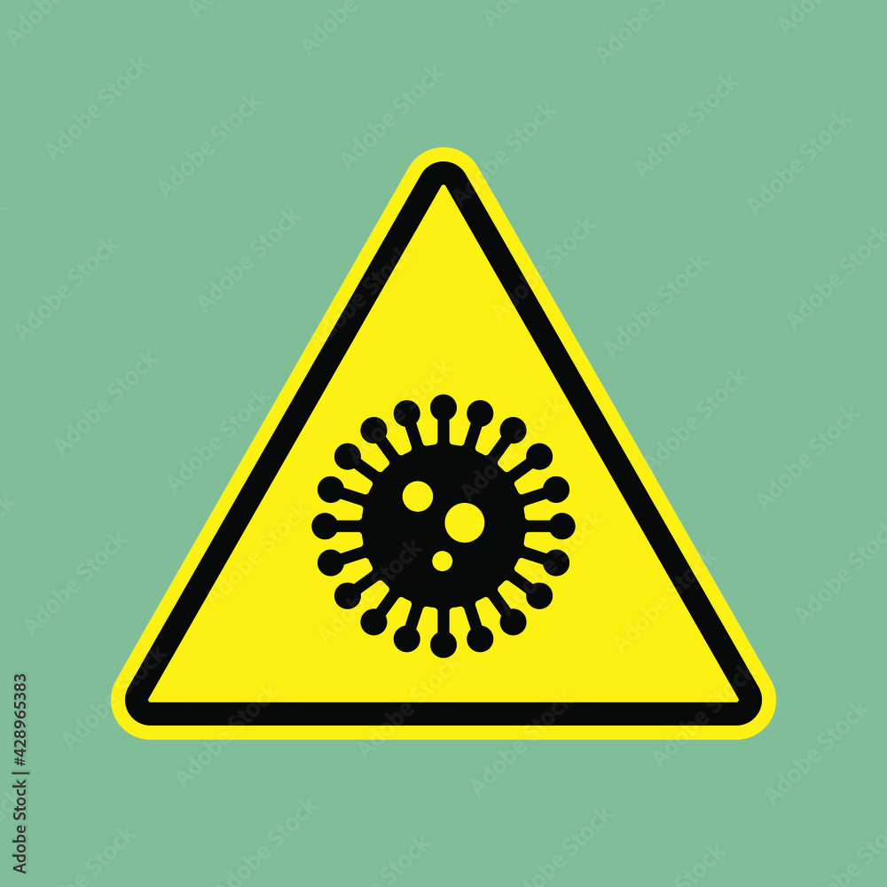 Corona icon. COVID 19 warning sign or symbol. vector illustration Corona icon. COVID 19 warning sign or symbol. vector illustration