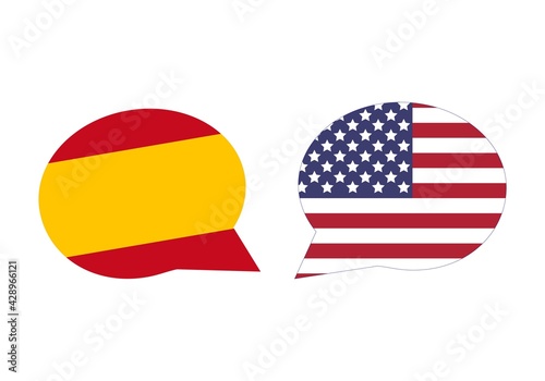 

Conversación, diálogo, relaciones internacionales entre España y EEUU o USA