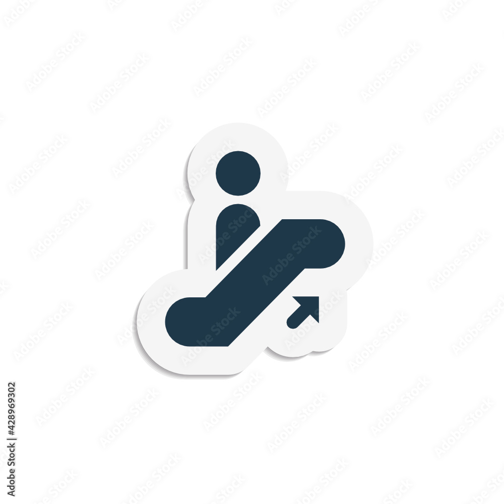 Escalator - Going Up - Sticker