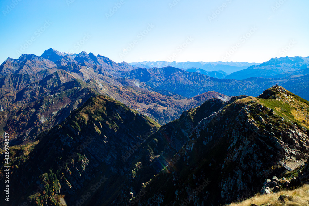 Russia Sochi Krasnaya Polyana summer day beautiful landscape