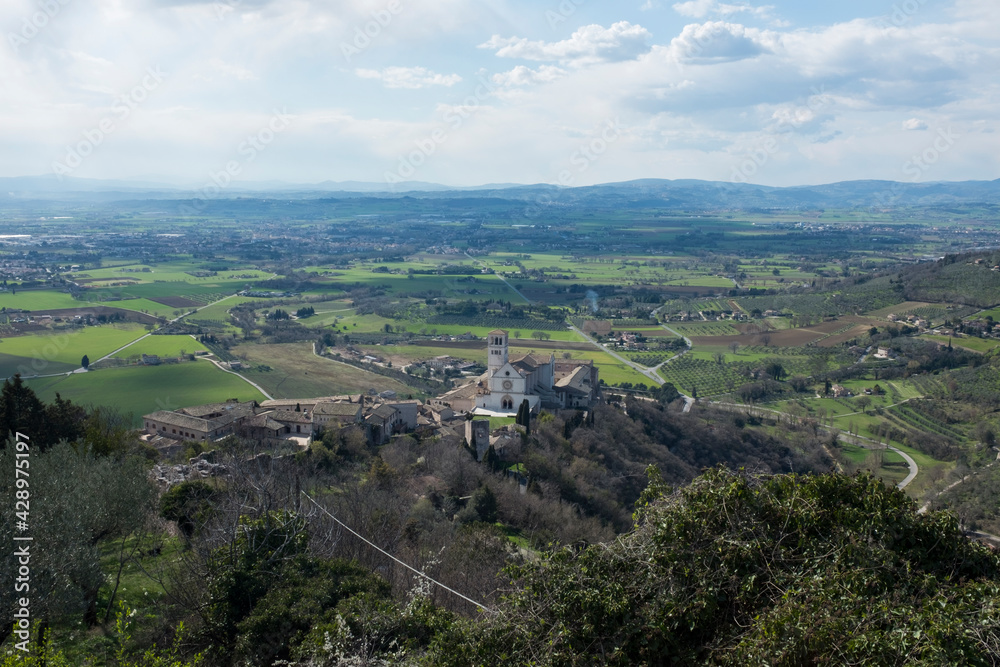 panorama in Assisi, Italy