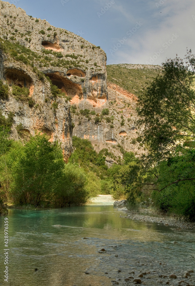 Gorges de la rivière Vero à Alquézar, Aragon, Espagne