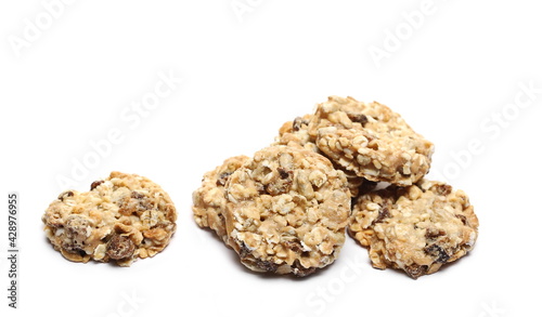 Muesli cookies  granola biscuits with peanuts  raisins and sunflower seeds