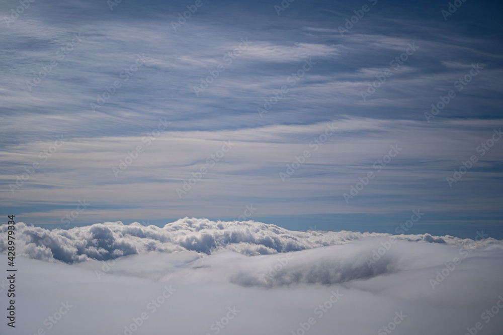 the white cloud from above view the white cloud from above view