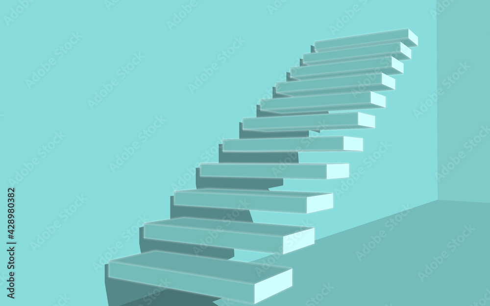 Stairs isolated on transparent background. Steps perspective. Stairs isolated on transparent background. Steps perspective.