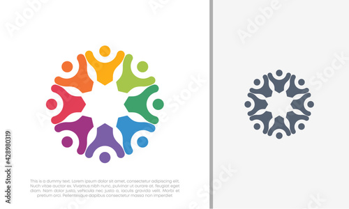 Global Community Logo Icon Elements Template. Community human Logo template vector. Community health care. Abstract Community logo