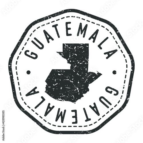 Guatemala Map Stamp Retro Postmark. Silhouette Postal Passport. Seal Round Vector Icon. Badge Vintage Postage Design.