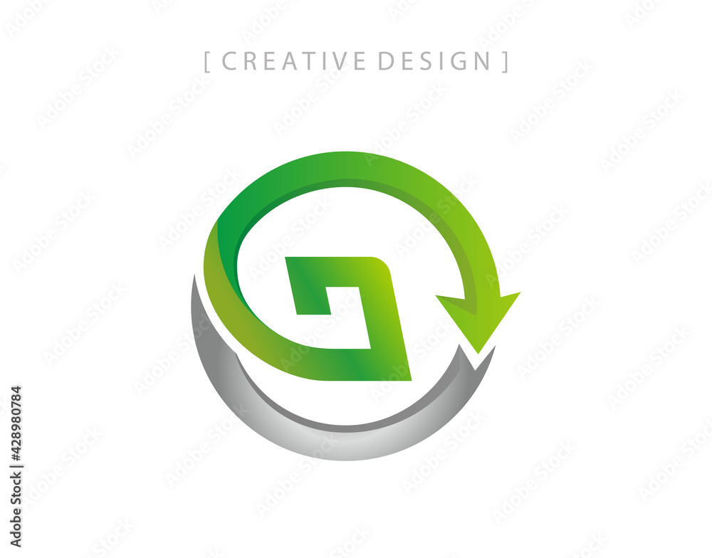 Rounded G logo. Abstract Circle G Letter eco nature logo template vector logo design. Rounded G logo. Abstract Circle G Letter eco nature logo template vector logo design.