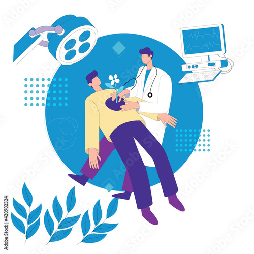 Doctor in operation theatre vector illustration concept