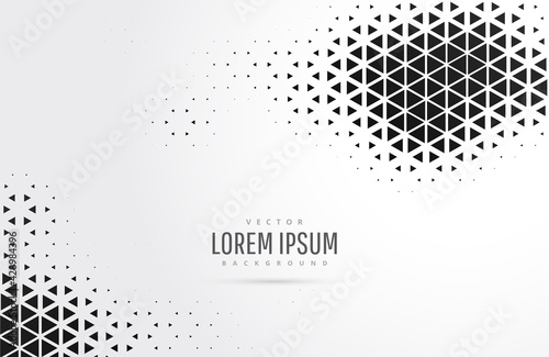 Abstract geometric black and white graphic design print halftone triangle pattern