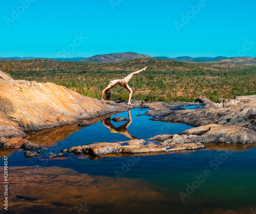 Beautiful gunlom water pool in Western Australia photo