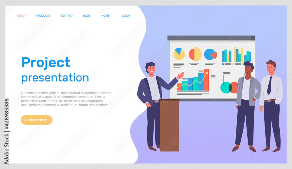 Successful business project presentation, company strategy planning, statistics indicators analysis Successful business project presentation, company strategy planning, statistics indicators analysis