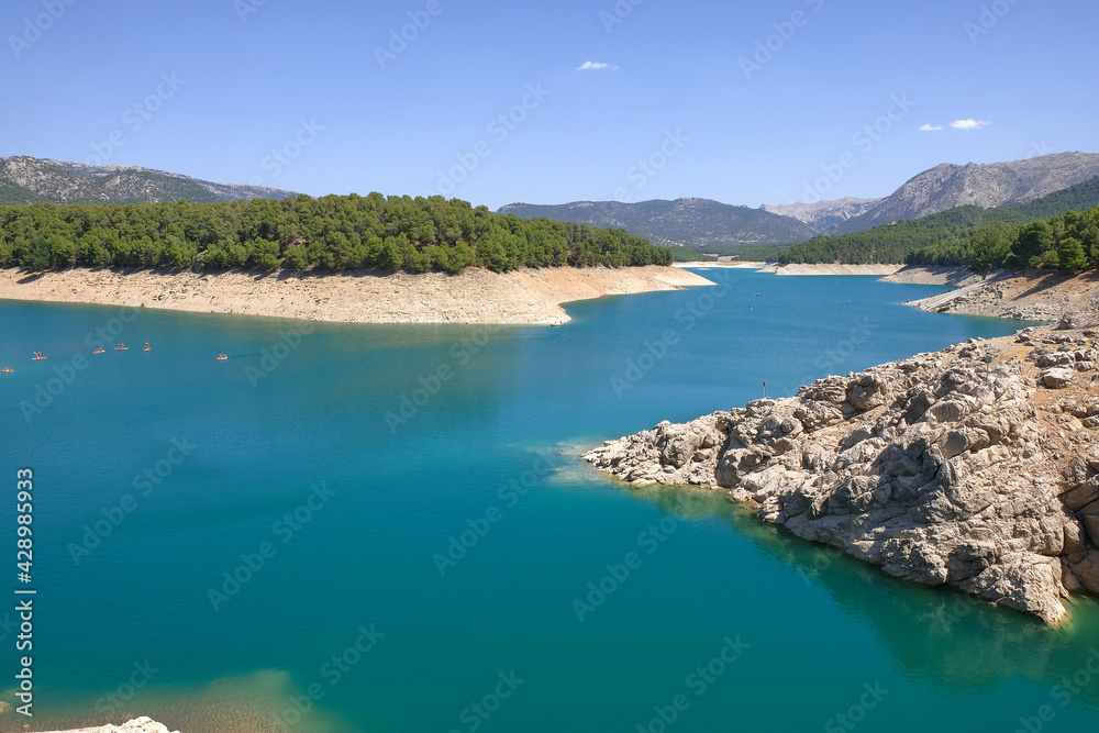 la bolera reservoir in jaen, andalucia, spain