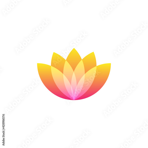 Water lily Lotus logo Flower logo - beauty spa flower symbol wellness health meditation beauty luxury natural fitness yoga lifestyle treatment petals salon organic calming cosmetics
