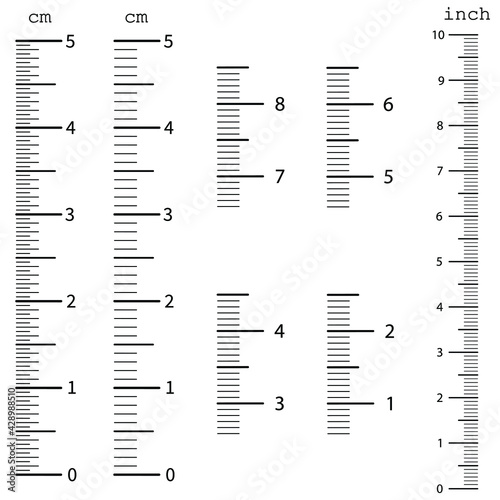 Centimeter ruler icon vector set. chancellery illustration sign collection. study symbol or logo. photo