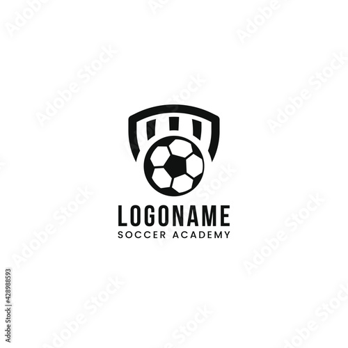Fototapeta Naklejka Na Ścianę i Meble -  New creative Football soccer logo design vector template